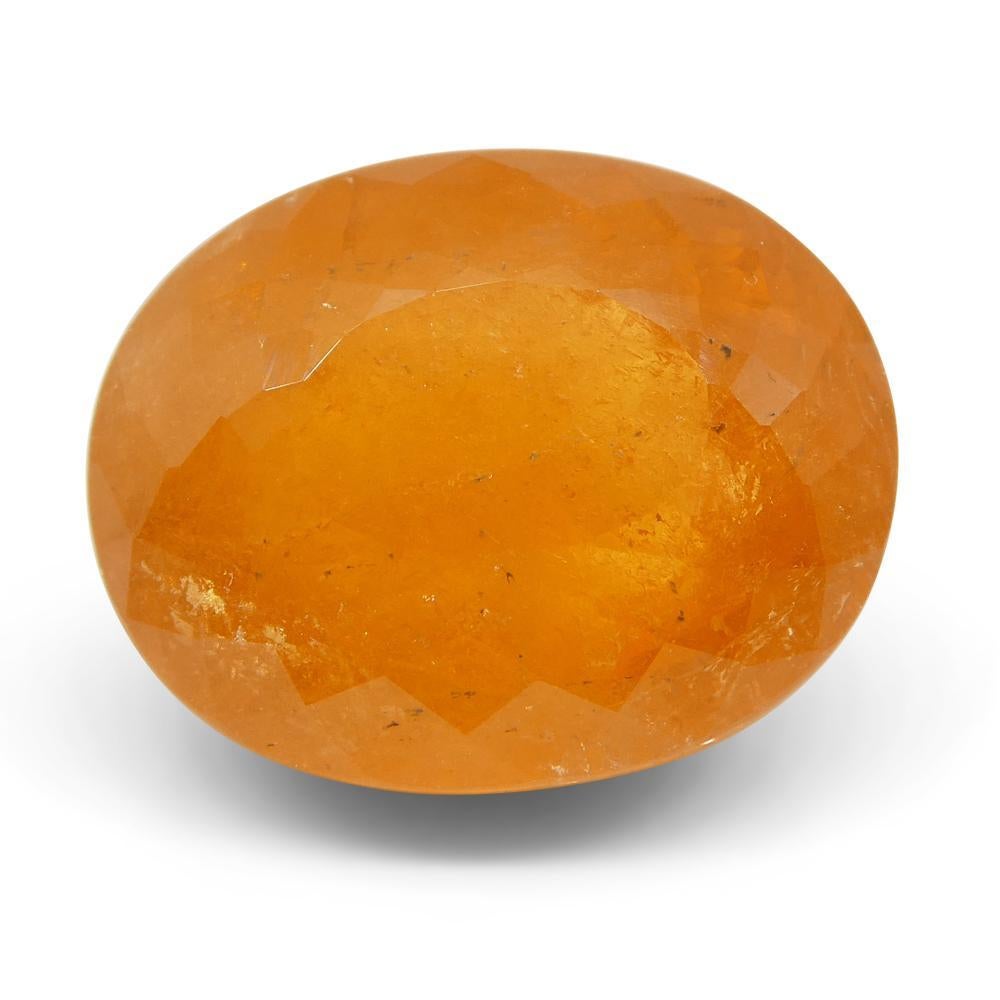 15.14ct Oval Fanta Orange Spessartite/Spessartine Garnet In New Condition For Sale In Toronto, Ontario