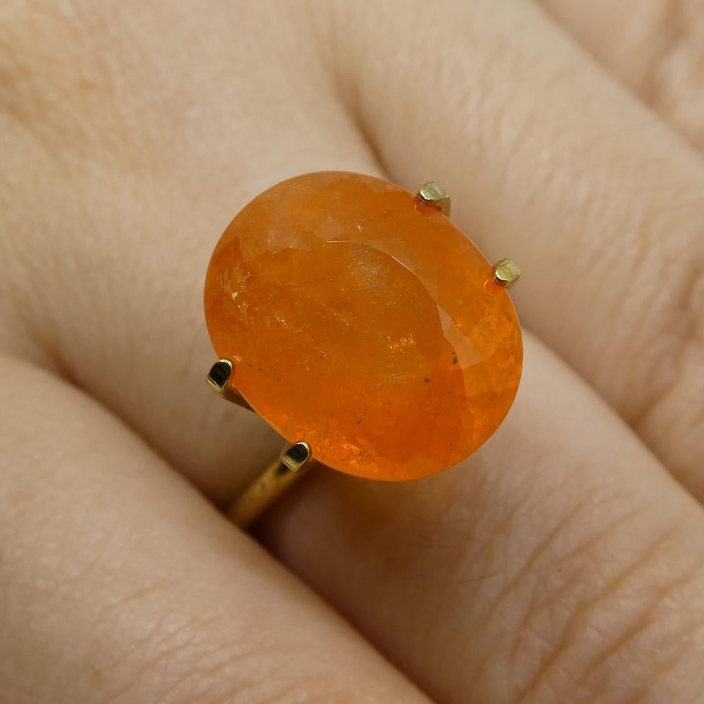 15.14ct Oval Fanta Orange Spessartite/Spessartine Garnet For Sale 3