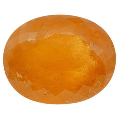 grenat spessartite orange fantaisie taille ovale de 15.14 carats