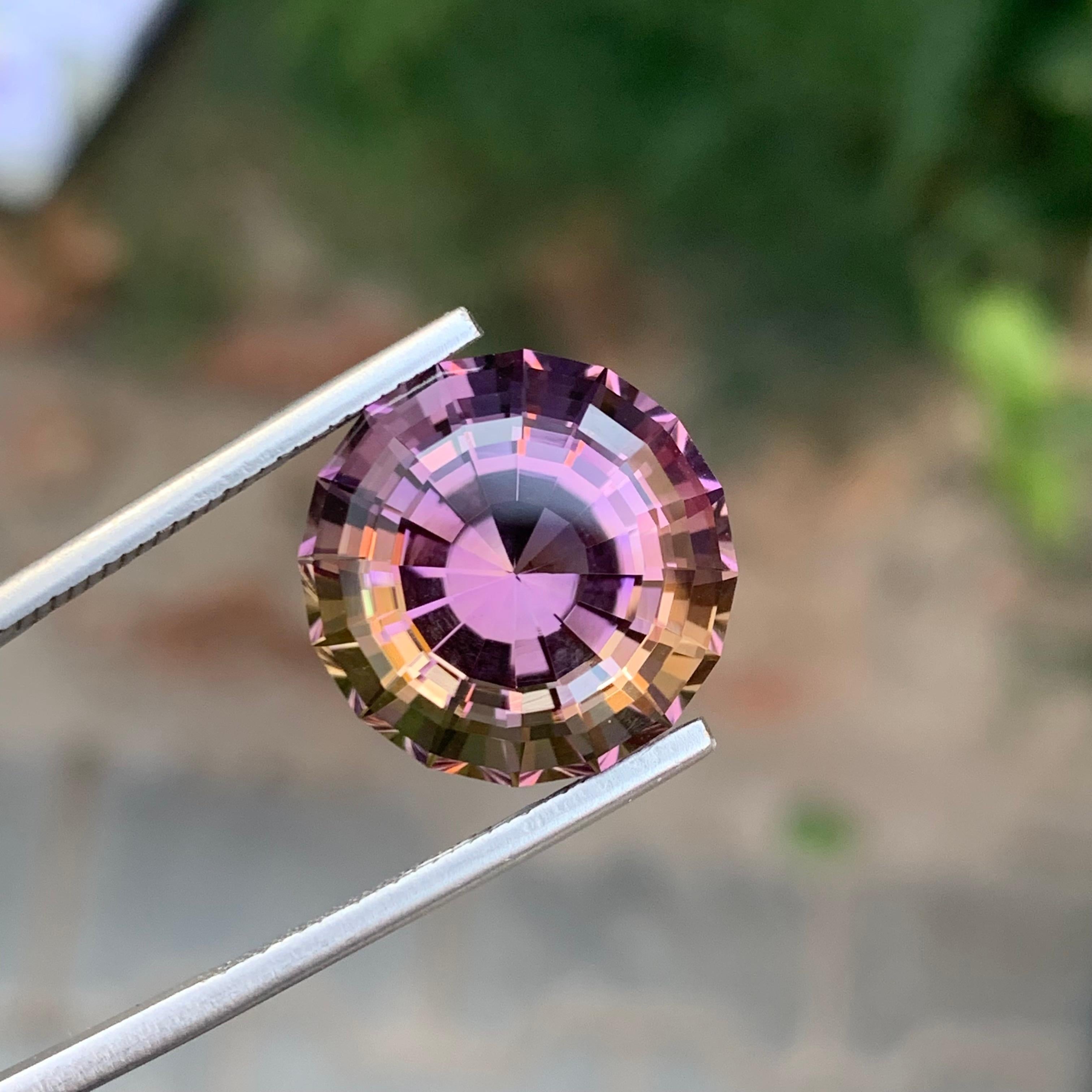 15,15 Karat natürlicher loser Ametrin runde Form Edelstein im Angebot 2