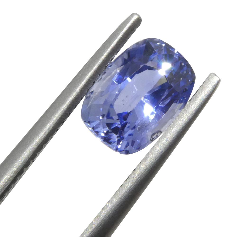 Brilliant Cut 1.51ct Cushion Blue Sapphire from Sri Lanka For Sale