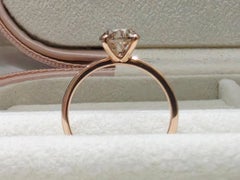 1.51ct. Natural Champagne Diamond Set In 14k. Rose Gold