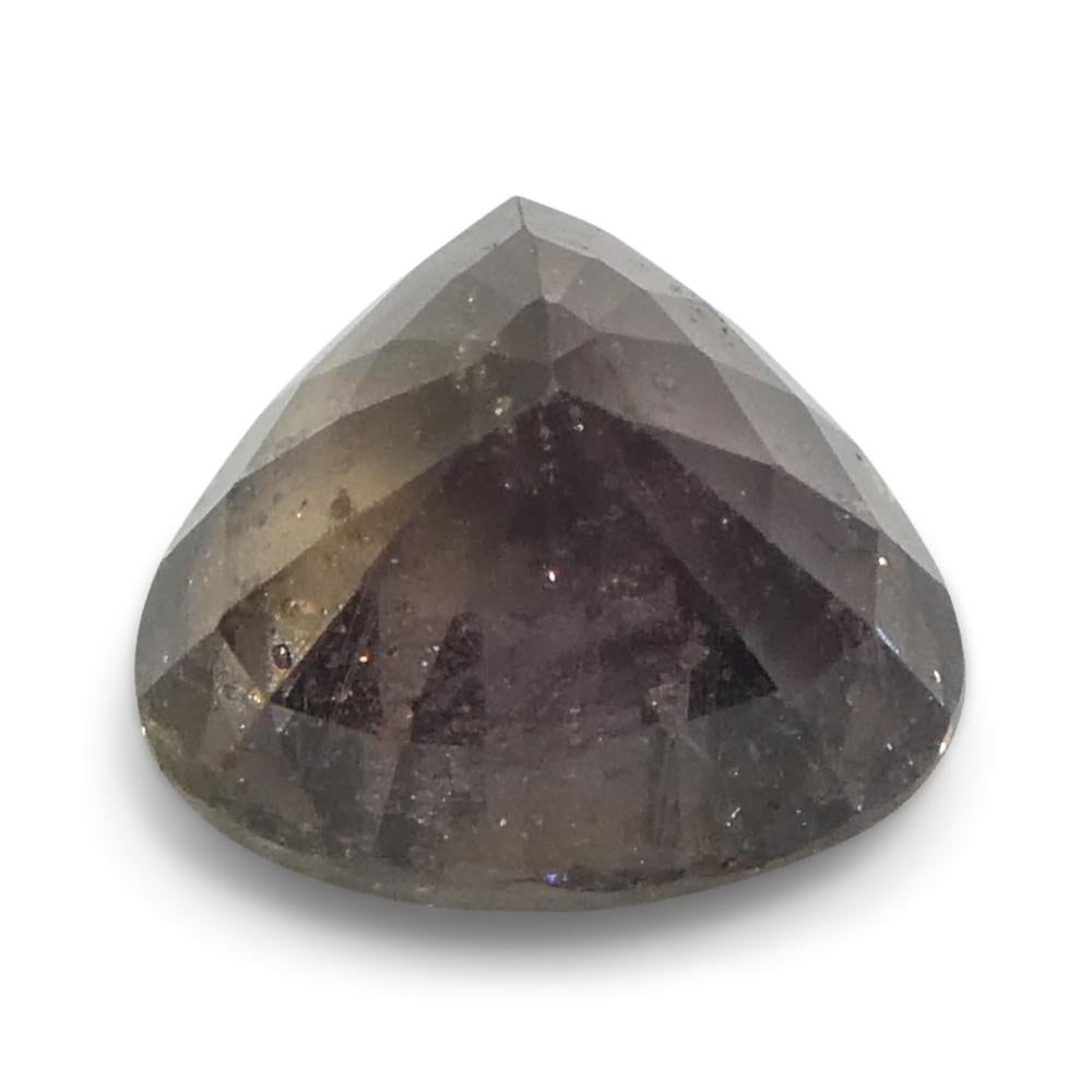 Zaffiro marrone-rosa a pera da 1,51ct della Tanzania non riscaldato in vendita 4