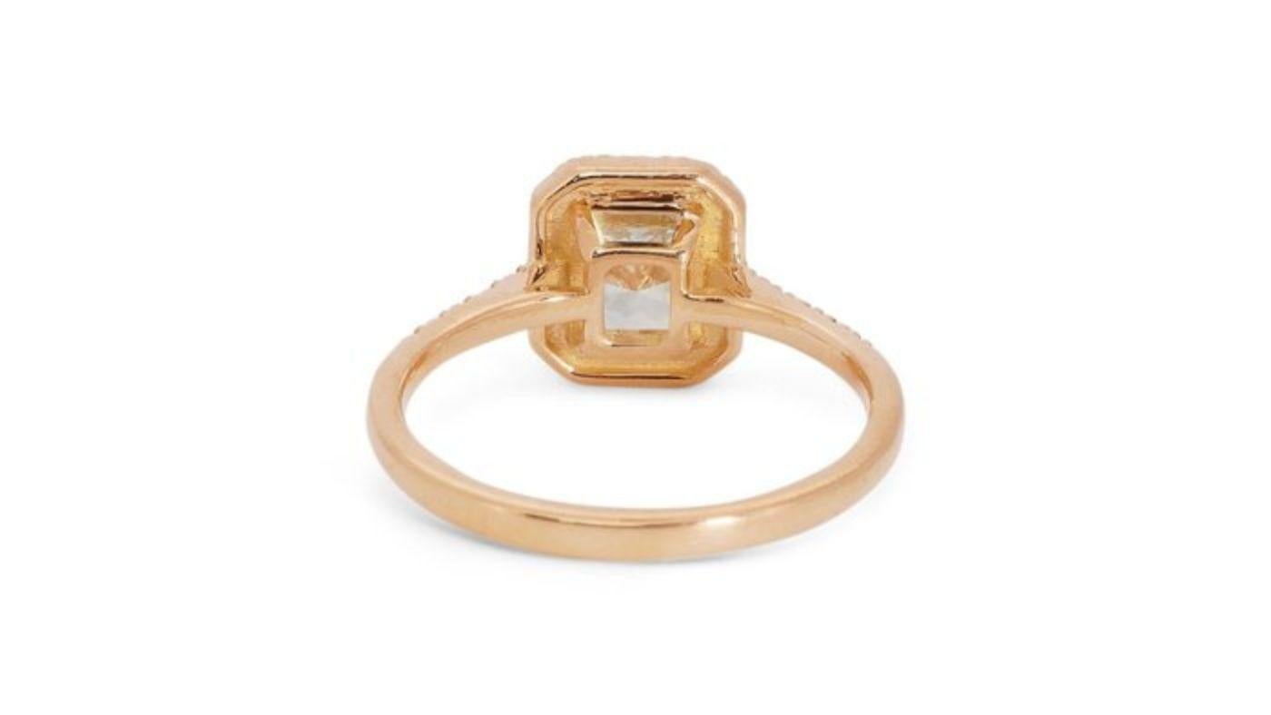 1.51ct Radiant Diamond Ring in Gleaming 18K Yellow Gold  1