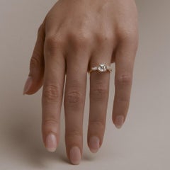 1.52 Carat Asscher Statement Brilliant White 14K White Gold Graceful Brilliance