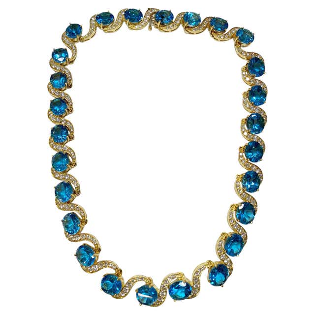 Victorian Imperial Topaz Yellow Gold Riviere Necklace at 1stDibs ...