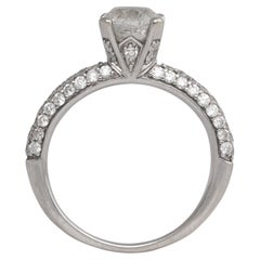 Solitaire en diamant canadien certifié de 1,52 carat et bracelet en diamant pavé