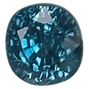 1.52 Carat Cushion-Cut Natural Sky Blue Zircon For Sale