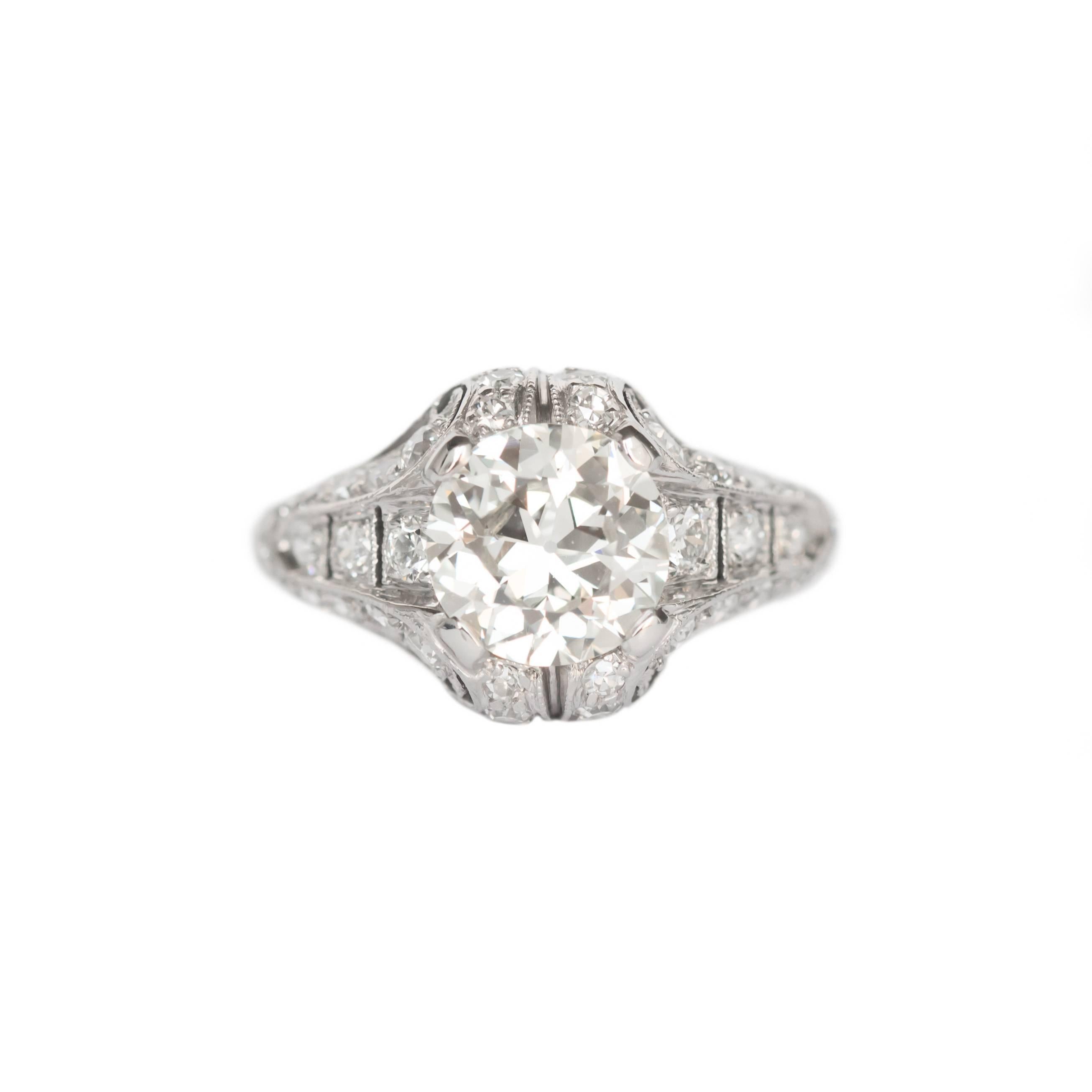1.52 Carat Diamond Platinum Engagement Ring