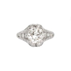 1.52 Carat Diamond Platinum Engagement Ring
