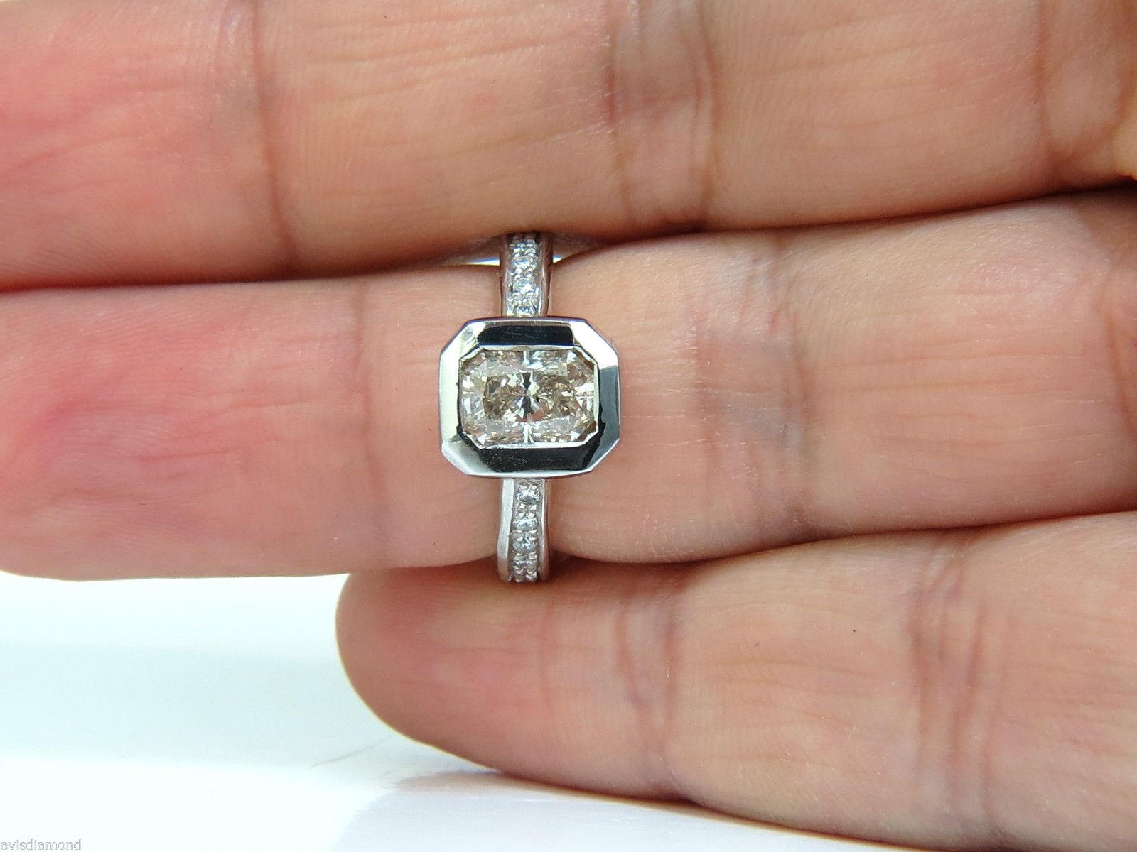 Women's or Men's 1.52 Carat Fancy Natural Brown Color Diamond Eternity Ring 14 Karat