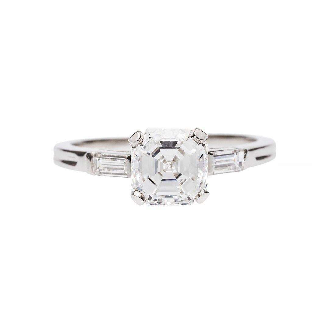 1.52 Carat GIA Diamond Platinum Engagement Ring