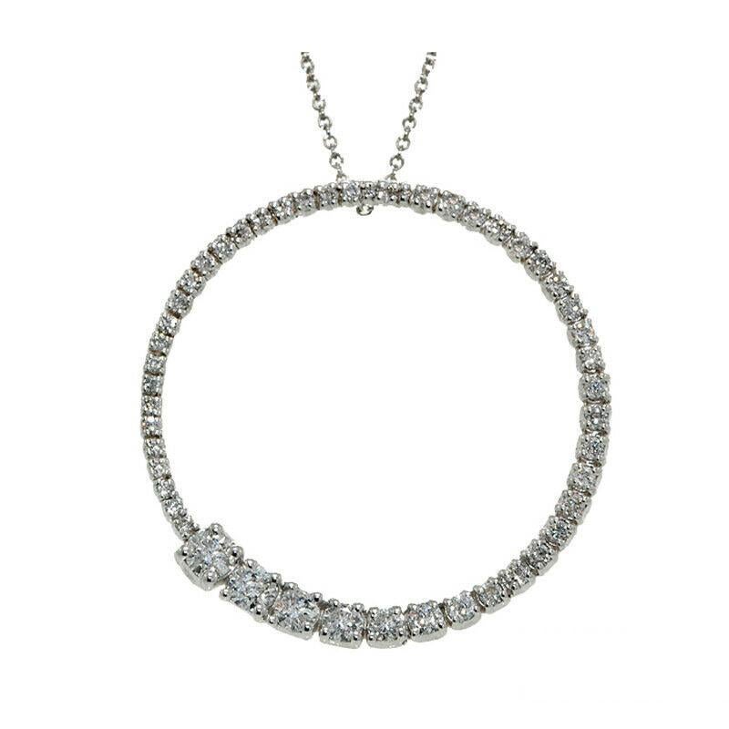 Collana con cerchio di diamanti naturali da 1,52 carati in oro bianco 14K

100% diamanti naturali, non valorizzati in alcun modo Collana di diamanti taglio rotondo con catena da 18 pollici  
1.52CT
G-H 
SI  
oro bianco 14 carati,   Stile Prong, 