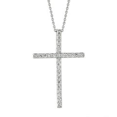 1.52 Carat Natural Diamond Circle Pendant Necklace 14K White Gold