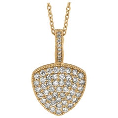 1,52 Karat natürlicher Diamant Halskette 14 Karat Gelbgold G SI Kette