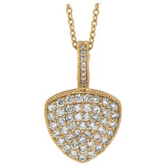 Collier en or jaune 14 carats avec chaîne G SI et diamants naturels de 1,52 carat