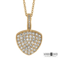 1.52 Carat Natural Diamond Necklace 14 Karat Yellow Gold G SI Chain