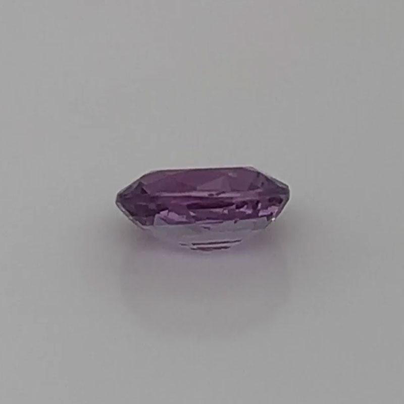 Oval Cut 1.52 Carat Oval Shape Pinkish Purple Sapphire GIA Certified Unheated For Sale