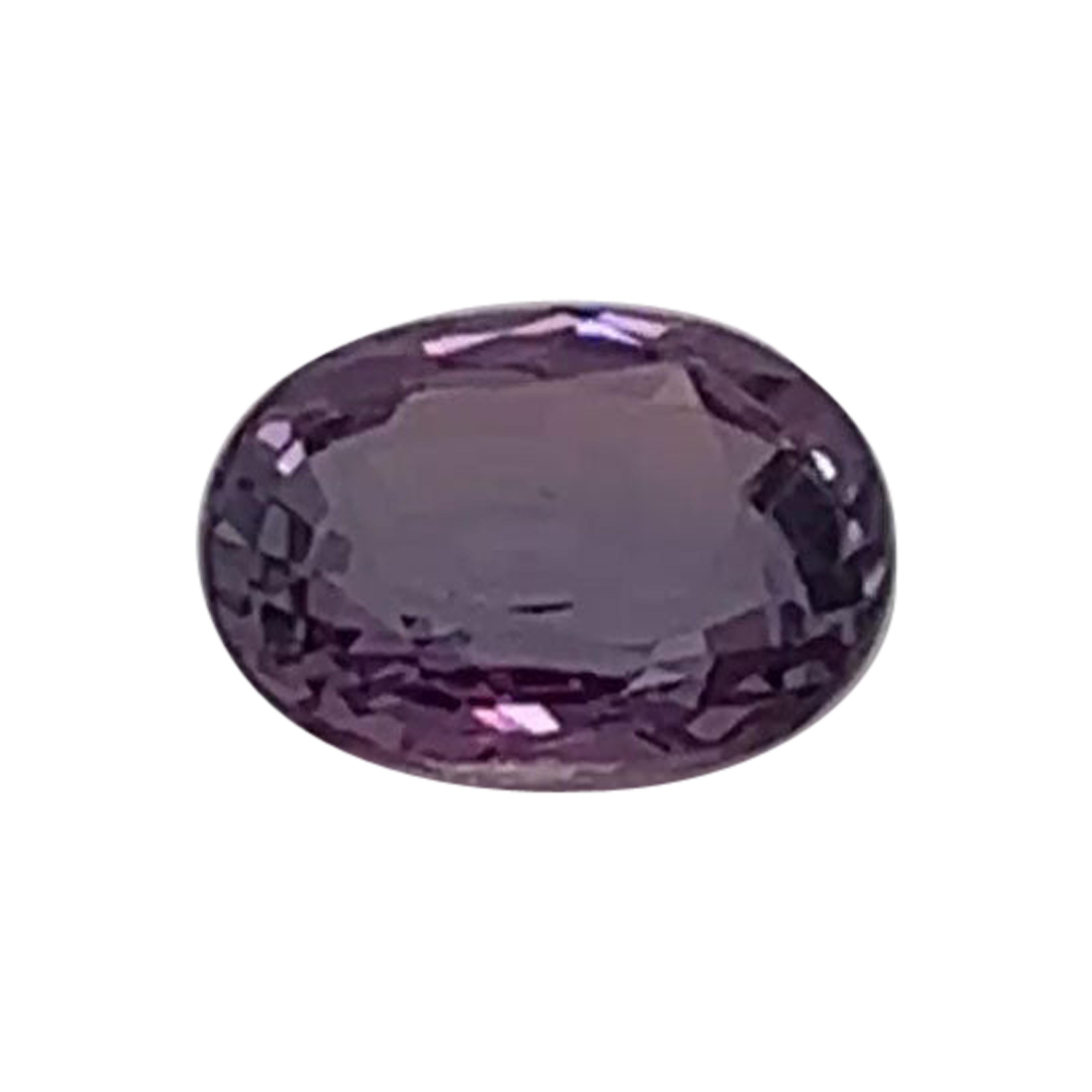 1.52 Carat Oval Shape Pinkish Purple Sapphire GIA Certified Unheated