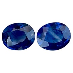 1.52 carats Blue Sapphire Pair Oval Cut Natural Sri Lanka's Gemstone