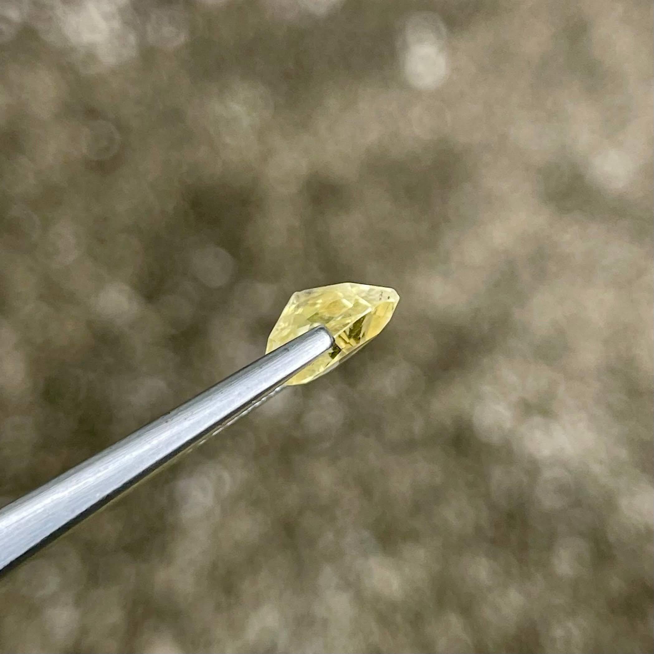 1.52 carats Fine Quality Yellow Sapphire Trilliant Cut Natural Sri Lankan Gem im Angebot 2
