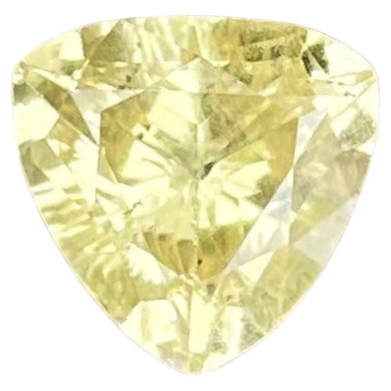 1.52 carats Fine Quality Yellow Sapphire Trilliant Cut Natural Sri Lankan Gem