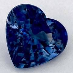 1.52 Ct Blue Sapphire Heart Loose Gemstone