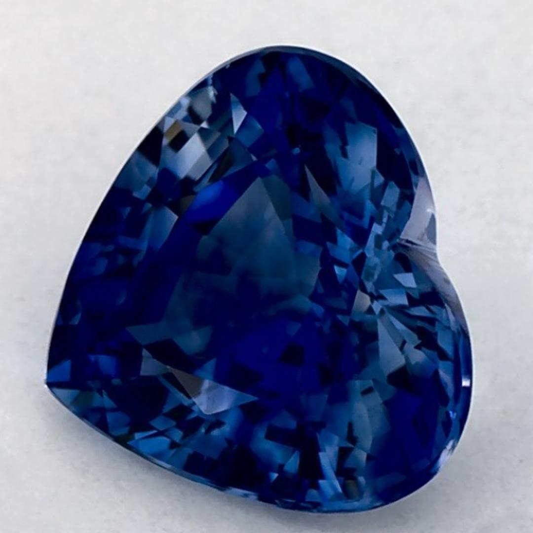 Cuore Gemma sciolta con cuore di zaffiro blu da 1.52 carati in vendita