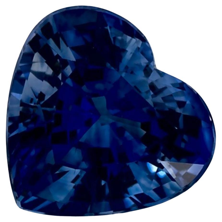 1.52 Ct Blue Sapphire Heart Loose Gemstone