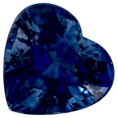 1.52 Ct Blue Sapphire Heart Loose Gemstone