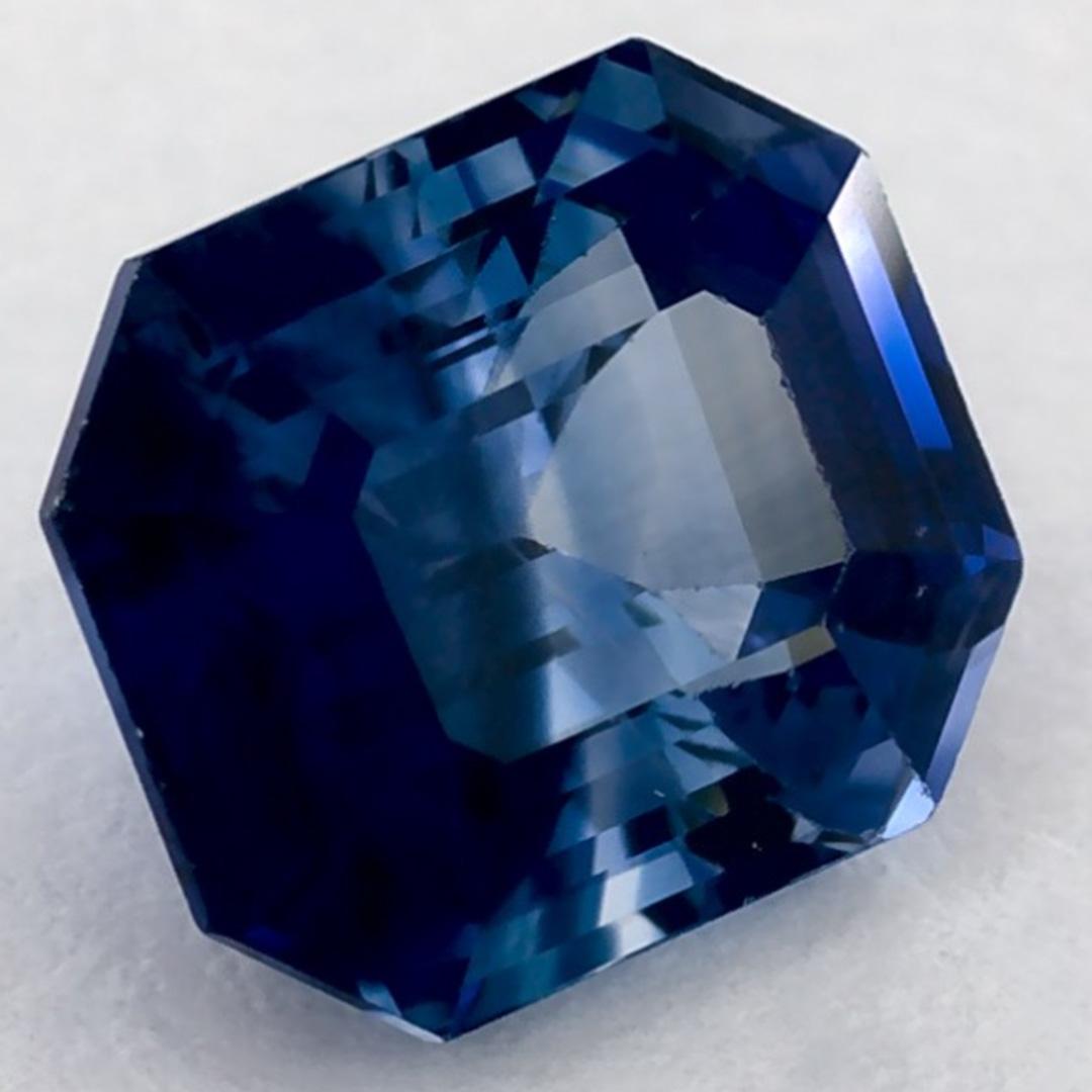 1.52 qt zafiro azul talla octágono gema suelta Corte octogonal en venta