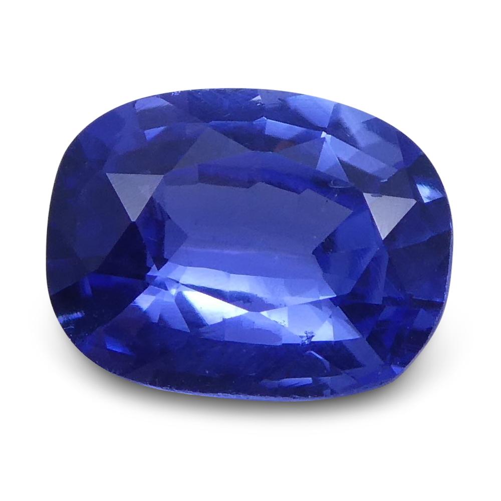 1.52 ct Cushion Blue Sapphire IGI Certified Unheated For Sale 5