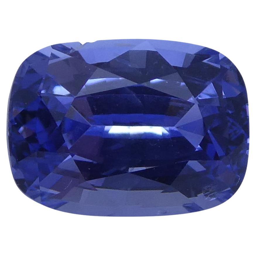 1.52 ct Cushion Blue Sapphire IGI Certified Unheated For Sale