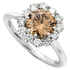 1.52 ct Natural Fancy Orange Brown Diamond Ring