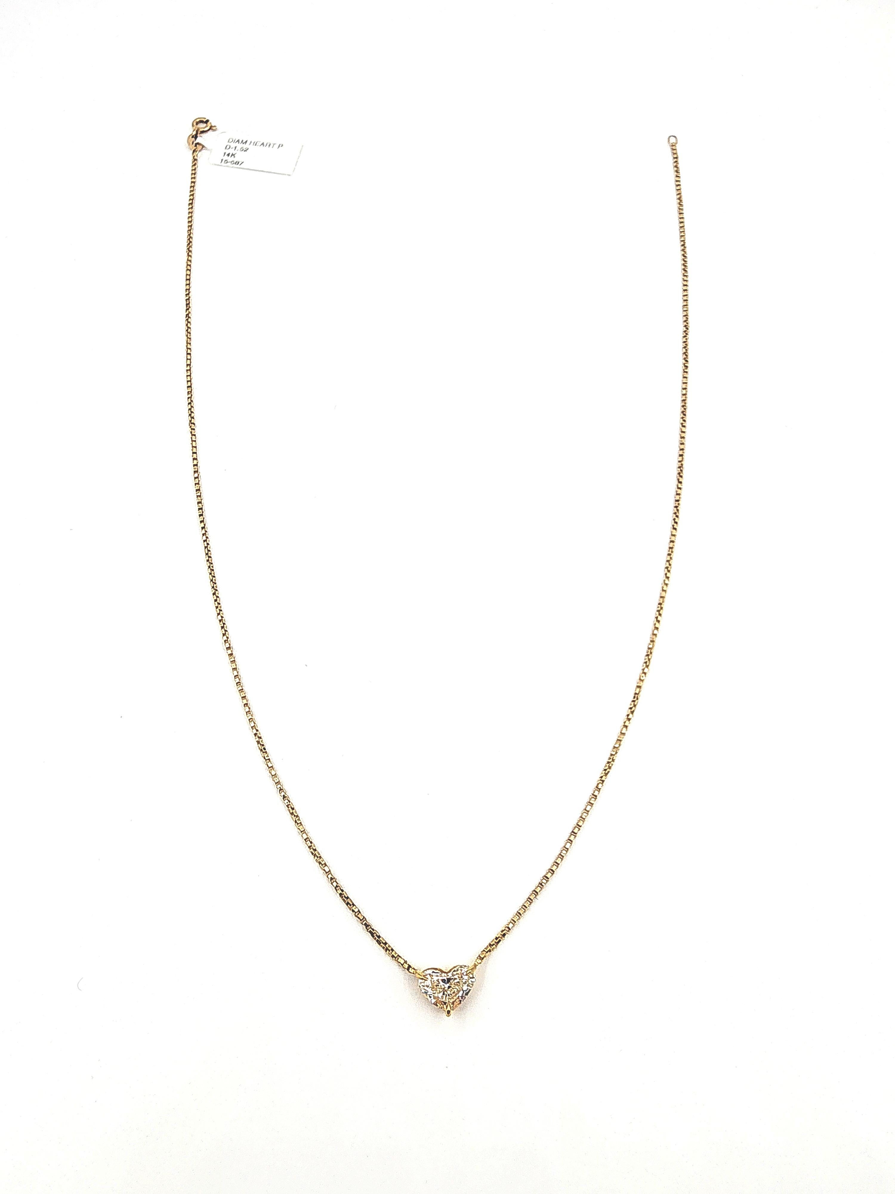 1.52 ct Natural Yellow Heart Diamond Pendant For Sale 3
