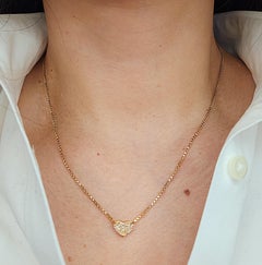 1.52 ct Natural Yellow Heart Diamond Pendant
