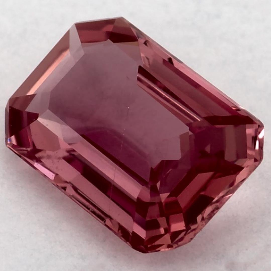 Ottagono 1.52 Ct Pink Sapphire Octagon Cut Loose Gemstone in vendita