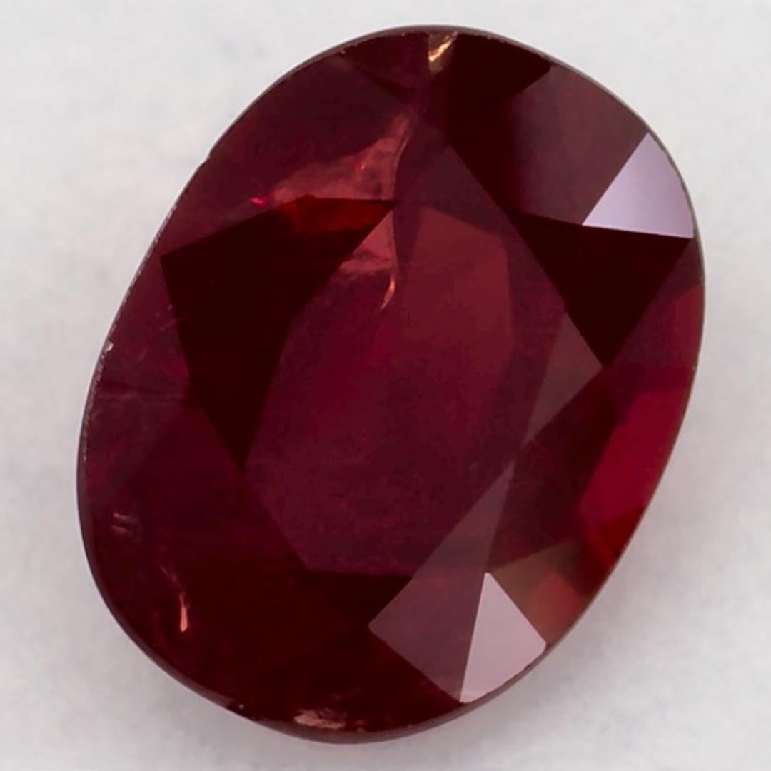 1.52 Ct Ruby Oval Loose Gemstone (Ovalschliff) im Angebot