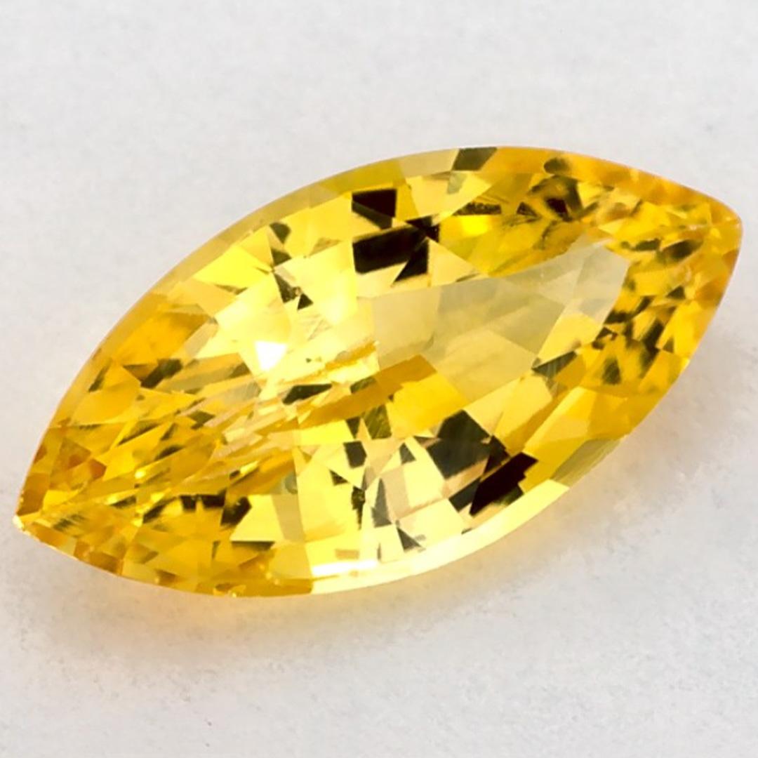 Taglio marquise 1.52 Ct Zaffiro giallo Marquise Gemma sciolta in vendita
