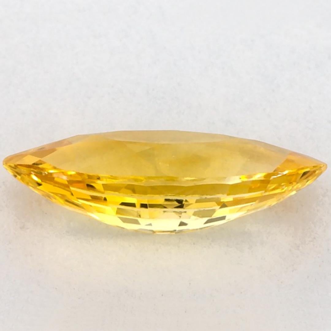 1.52 Ct Zaffiro giallo Marquise Gemma sciolta In condizioni Nuovo in vendita a Fort Lee, NJ
