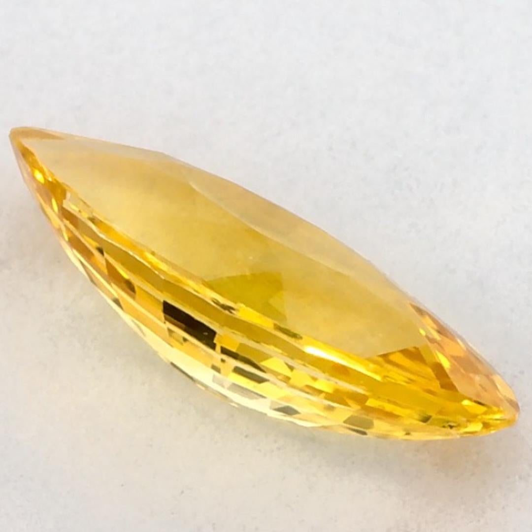 1.52 Ct Zaffiro giallo Marquise Gemma sciolta in vendita 1