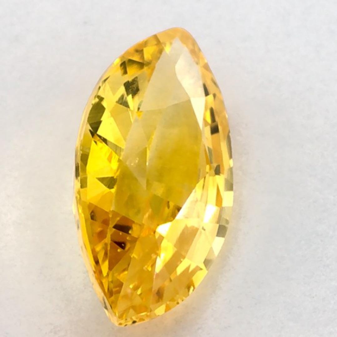 1.52 Ct Zaffiro giallo Marquise Gemma sciolta in vendita 2