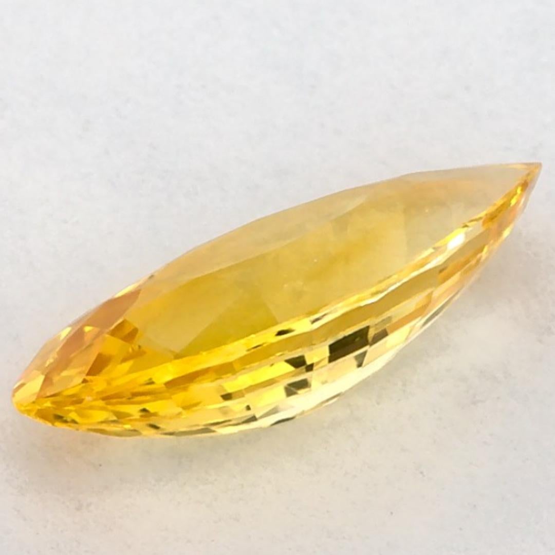 1.52 Ct Zaffiro giallo Marquise Gemma sciolta in vendita 3