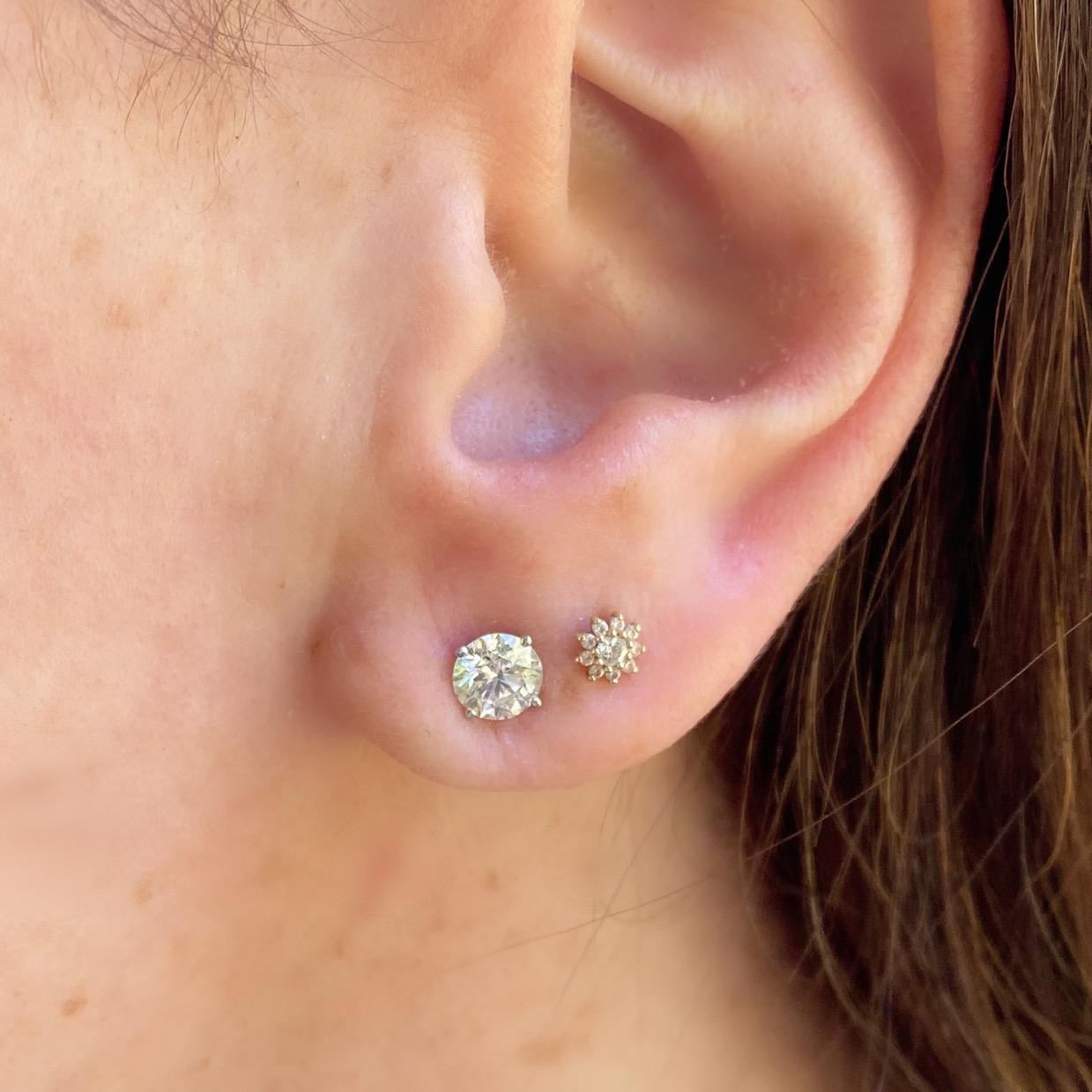Women's or Men's 1.52-Cts. Diamond Stud Earrings