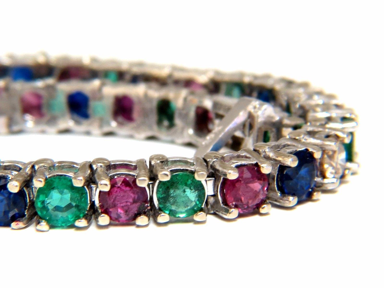 ruby emerald sapphire bracelet