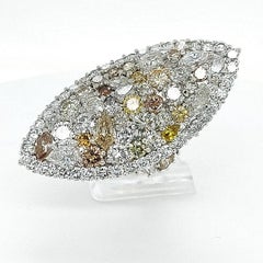 18kt White Gold Cocktail Ring 15.22ct Diamond, Can Be Bought  with Earring