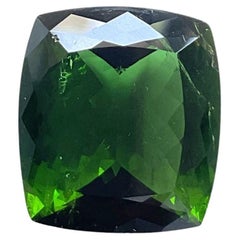 15.23 carats nigeria green tourmaline Top Quality Cushion Cut stone natural Gem