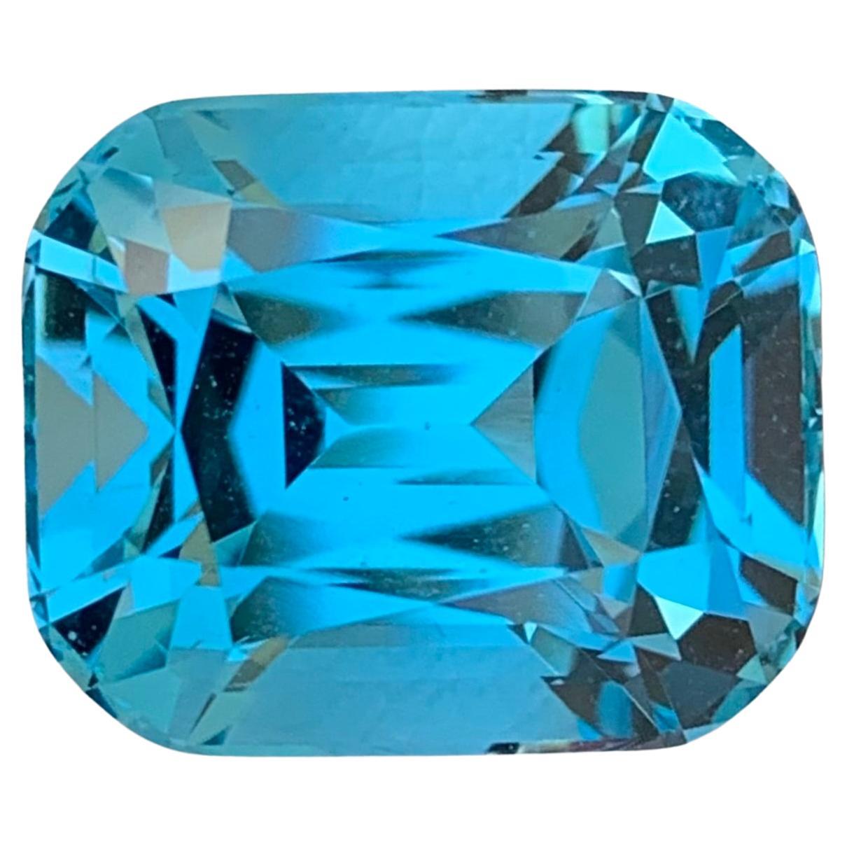 15,25 Karat Loser Blautopas Edelstein Cushion-Schliff im Angebot