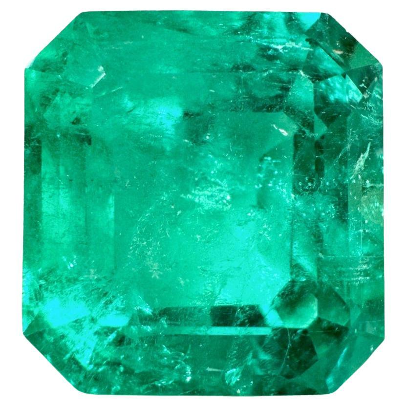 15,28ct GIA Grande 15,5x14,5 Smeraldo Colombiano Tagliato Gemma Chivor Mine Maggio Birthstone in vendita