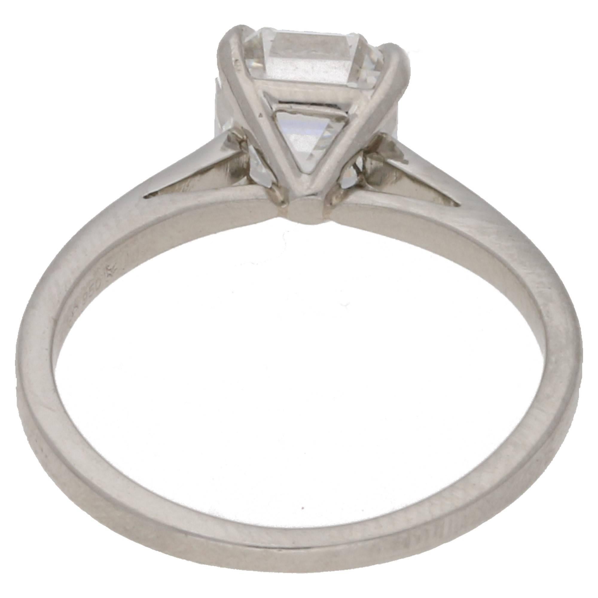 1.5 carat asscher cut diamond ring